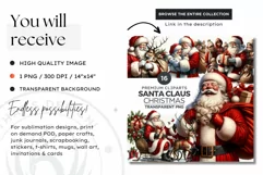 Santa claus laughing with gift bags Christmas PNG Product Image 2