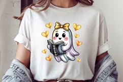 Cute ghost watercolor clipart sublimation design Product Image 1