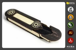 Wooden Pen Box, Gift Jewellery Box, Laser cut file Product Image 1