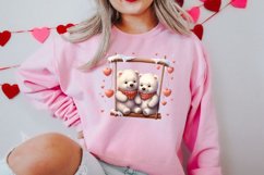 Valentines Day Animals on Swings Clipart Bundle Product Image 4