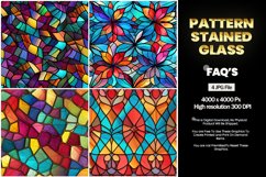 Pattern Stained Glass Square Coaster - 04 Variations Product Image 1