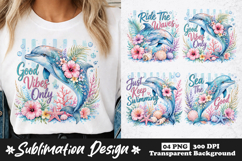 Coastal Beach Sublimation PNG | Ocean Summer Shirt Design Product Image 1