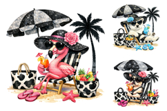Glam Beach Safari Animal Clipart Bundle Product Image 1
