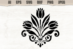 Stencil Tulip Floral Product Image 1