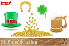 set icons St. Patricks day vector illustration Product Image 1