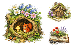 Whimsical Floral Garden Clipart Bundle Product Image 1