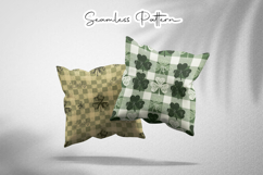 Lucky Clover Plaid Seamless Patterns - Leprechaun &amp; Clovers Product Image 2