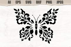 Stencil Decorative Butterfly Floral Product Image 1