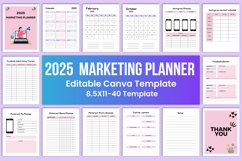 2025 MARKETING PLANNER Canva Product Image 1