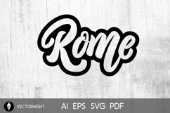 Rome capital of Italy. Lettering phrase Product Image 1