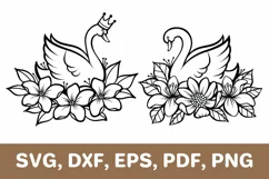 Swan princess svg, swan baby svg, Cricut, Silhouette Product Image 1