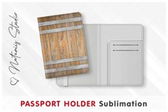 Wooden Barrel pattern - Passport Holder sublimation. Product Image 1
