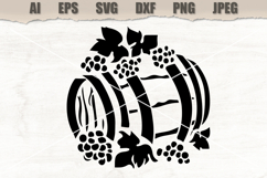 Stencil Wine Barrel Product Image 1