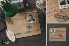 Top Secret Investigation File Folder Mockup Product Image 1