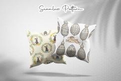 Pastel Easter Bunny Eggs Seamless Product Image 2