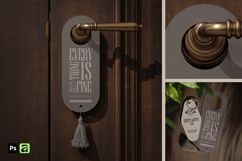 Hotel Door Hanger with Tassel Mockup Product Image 1