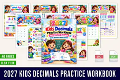 2027 Kids Decimals Practice Workbook Product Image 1