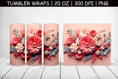 Flower Sublimation Tumbler Wrap Product Image 1