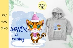 Cute cartoon tiger with beautiful eyes, Year of Tiger 2022 Product Image 1