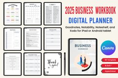 2025 Digital Business Workbook Canva Product Image 1