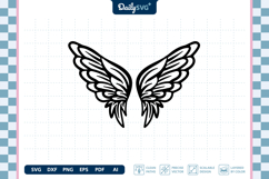 Angel Wings SVG - Heavenly Wings Cut File Product Image 1