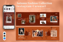 Autumn Fashion Collection Instagram Carousel &amp; Canva Templat Product Image 1