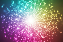 Colorful explosion of light &amp; energy with rainbow background Product Image 1