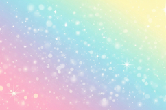 Pastel Rainbow Background with Twinkling Stars Product Image 1