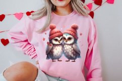 Couple Owl Valentines Day Clipart Bundle, Couple Owl Clipart Product Image 2
