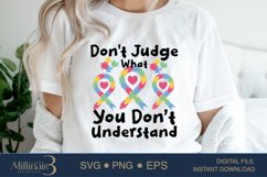 Don&#039;t Judge Be Understand Infinity Pride Autistic Awareness Product Image 1