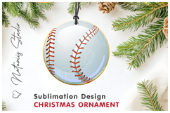 BASEBALL Christmas Ornament. Sublimation design. Product Image 1