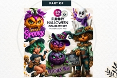 Funny Halloween characters Clipart Spooky graphics Product Image 2