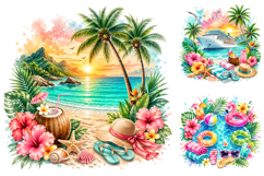Tropical Summer Sublimation PNG Bundle Product Image 2