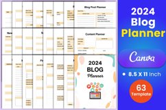 2024 Blog Planner Canva Interior Product Image 1
