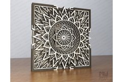 3D SVG Mandala, Layered Mandala SVG, Laser Cut Mandala - D35 Product Image 2