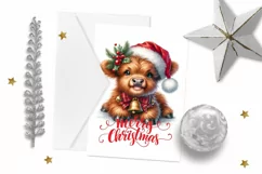 Christmas Greeting Card, Merry Christmas Card, PDF, JPG Product Image 2