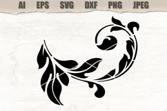 Stencil Elegant Floral Swirl Product Image 1
