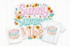 Sunny summer vibes typography sublimation design Product Image 1