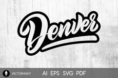 Denver. Lettering phrase on white background. Design element Product Image 1