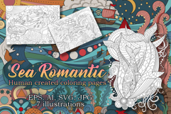 Sea romantic coloring pages Product Image 1