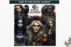 Gothic Witch Mystic Alchemy Clipart, Autumn Apothecary PNG Product Image 2