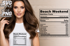 4x Funny Nutrition Label SVG Cricut Shirt Design Product Image 2