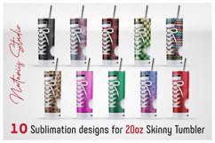 10 Sneaker Seamless patterns for 20oz SKINNY TUMBLER Product Image 1