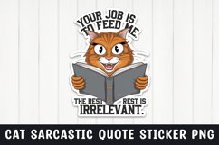Sarcastic cat quote sticker design png Product Image 1
