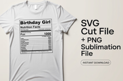 4x Nutrition Facts Birthday Book Lover SVG Design DIY Product Image 2