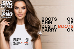 4x Inspirational Quotes Boots On Turquoise Mood SVG Cut File Product Image 2