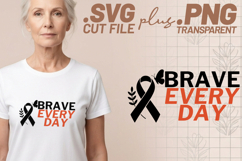 4x Cancer Awareness Brave Day Standing Quotes SVG Cut Files Product Image 2