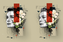 Modern Abstract Digital Collage Portrait Geometric Elements Product Image 4