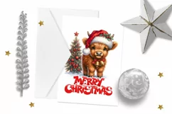 Christmas Greeting Card, Winter Card, PDF, JPG Product Image 2
