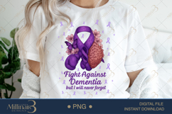 Fight Against Dementia But I Will Never Forget PNG ,Purple R Product Image 1